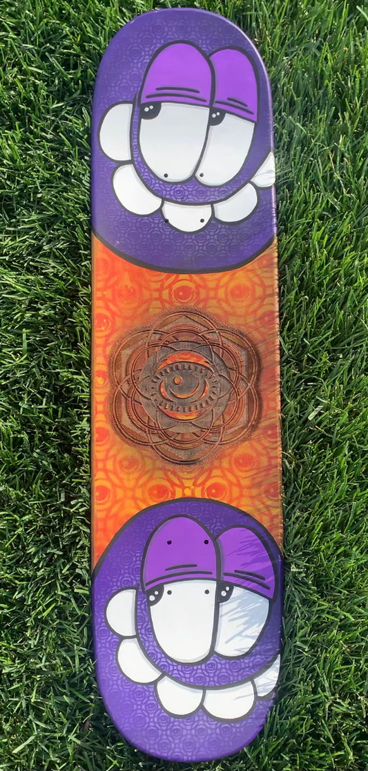 CakedUp x @EYEZ C👁LLAB👁RATE engraved Skate Deck
