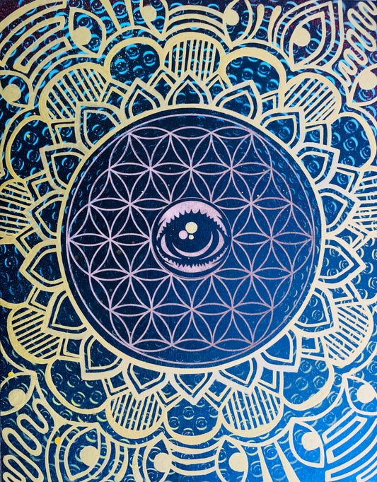 Copy of Yenna Hill "Flower of life Mandala"  @EYEZ C👁LLAB👁RATE Painting