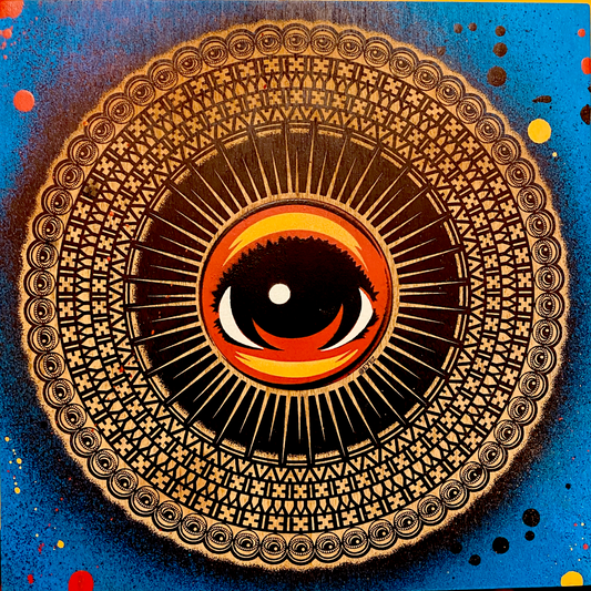 Eyez Radiate Mandala 10x10 Wood Engraved Panel