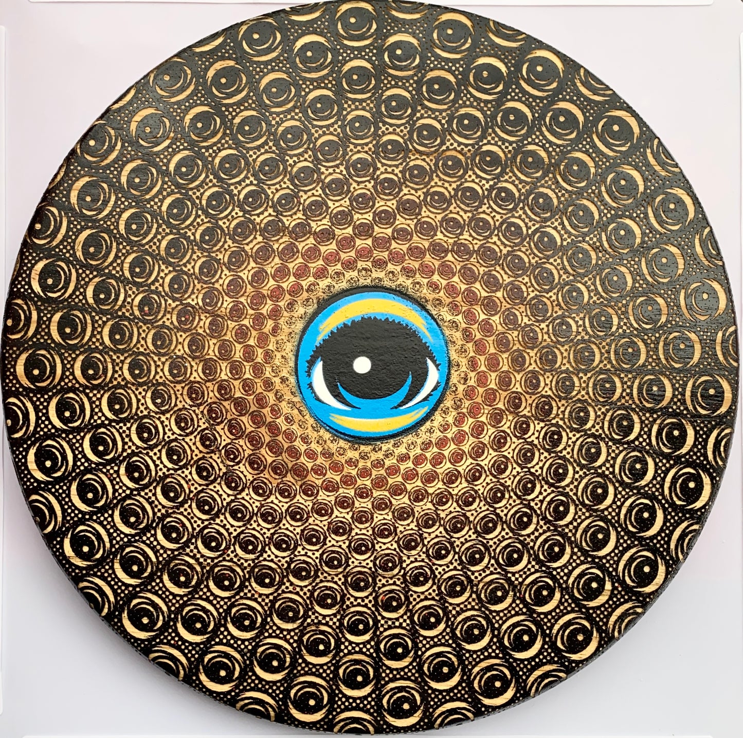 EYEZ in the Vortex - 12x12 engraved panel.