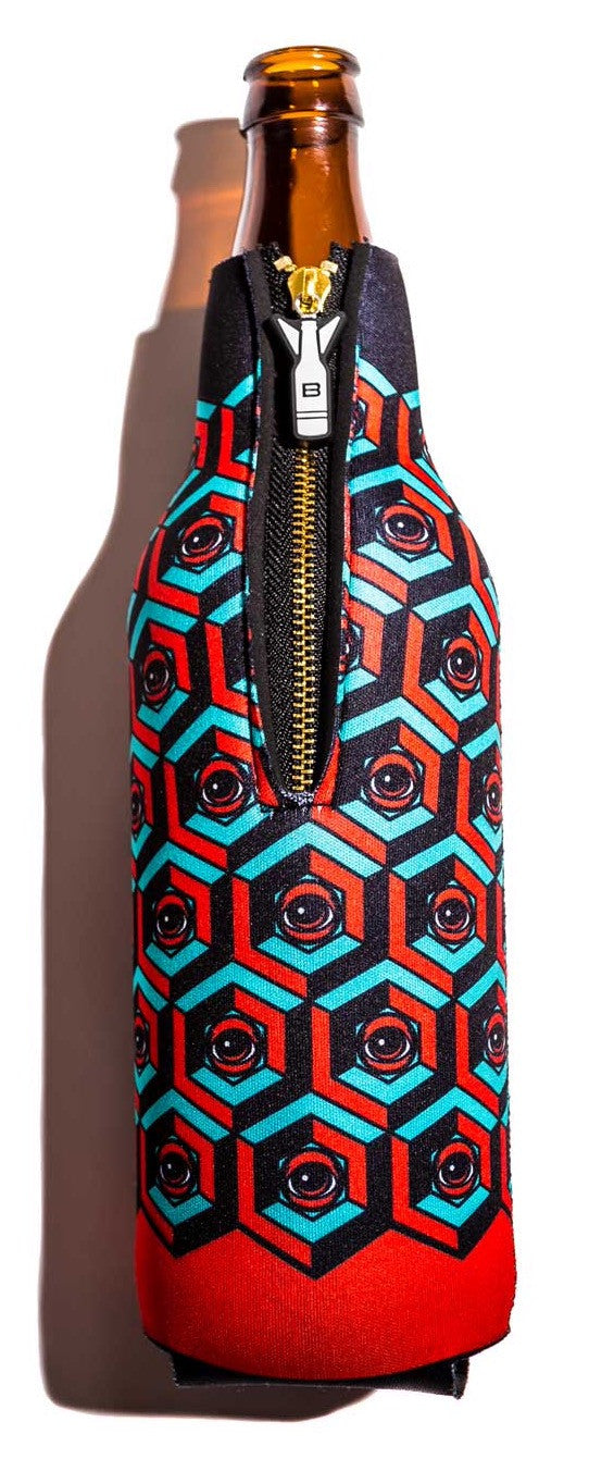 22oz. EYEZ BOMBER JACKET - Custom Beer Coozie