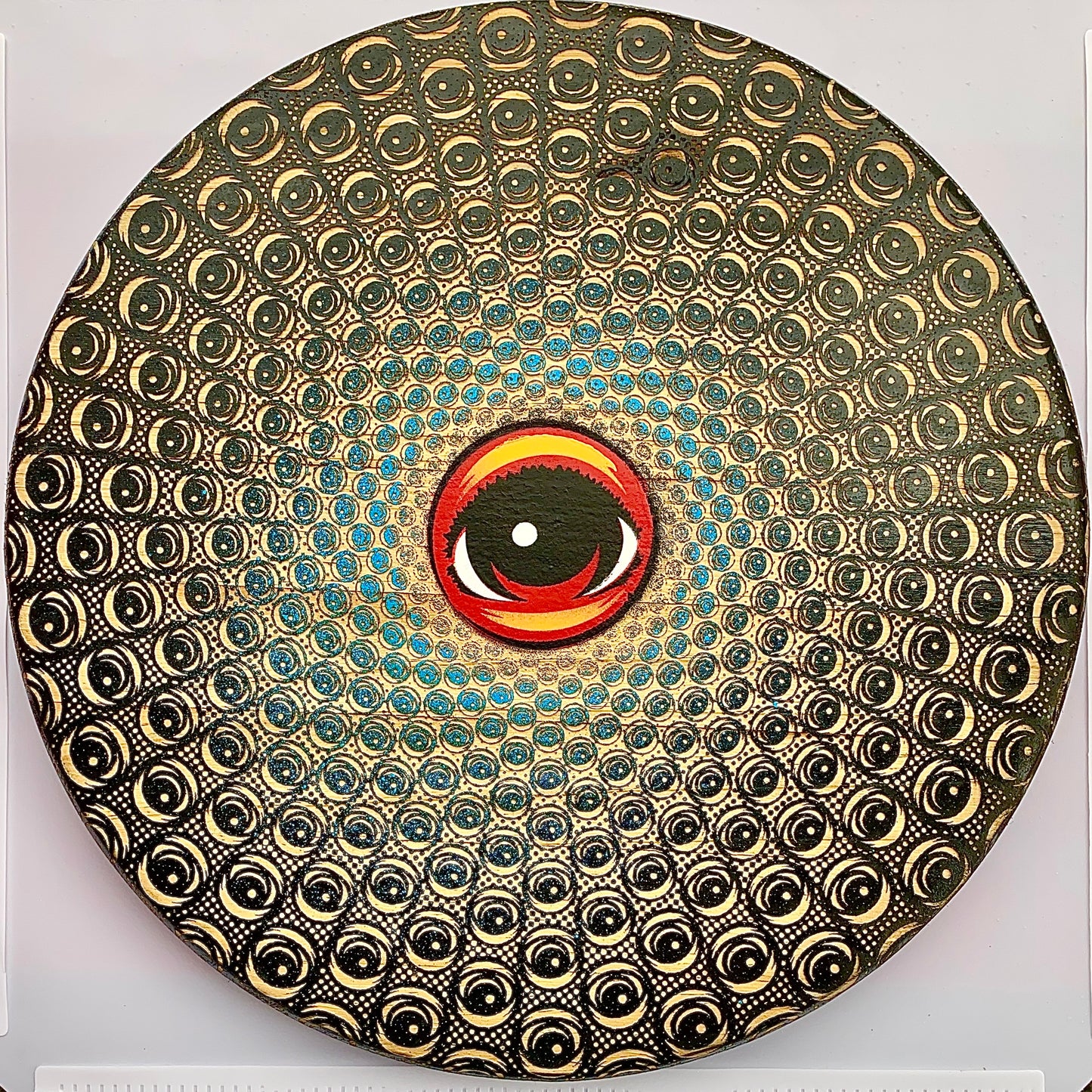 EYEZ in the Vortex - 12x12 engraved panel.